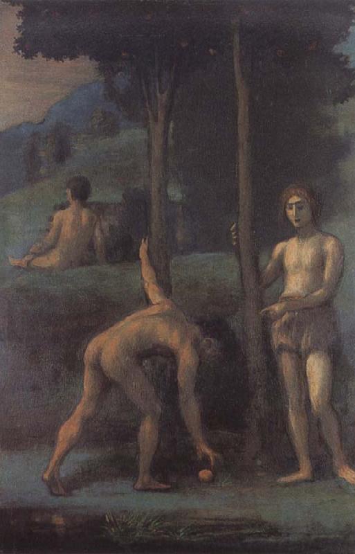 Hans von Maress Three Youths in an Orange Grove